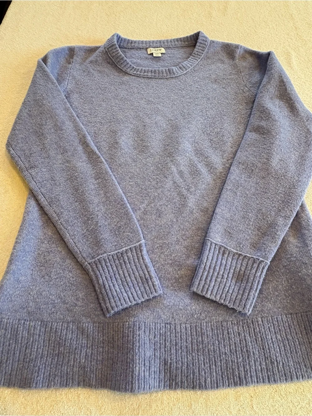 J.Crew Lavender Wool Blend Crew Neck Long Sleeve Sweater XS